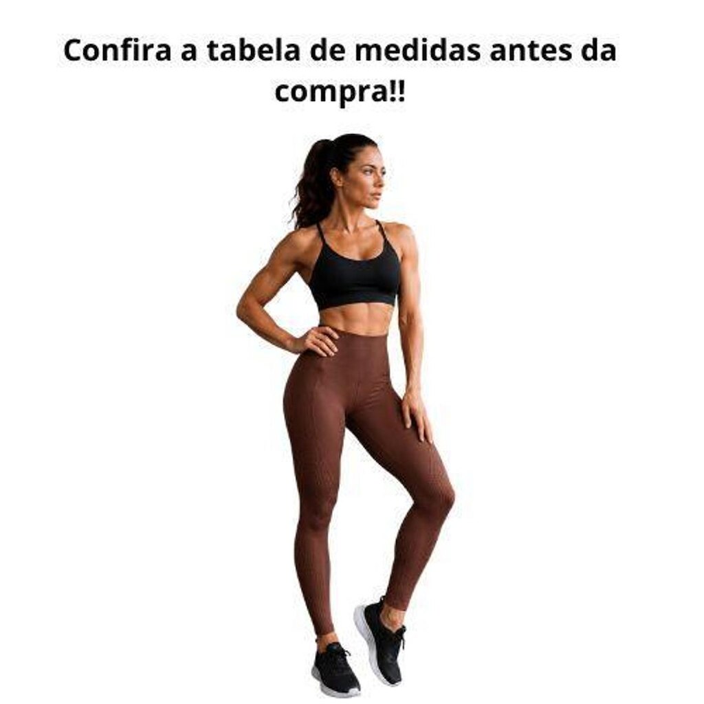 Calça Legging Selene Feminina Cós Alto Furos Laterais