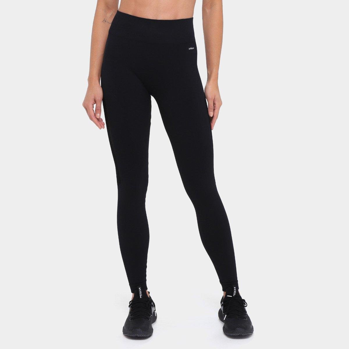Calça Legging Selene Recorte Feminino Menor preço em Calça Legging Selene Recorte Feminino