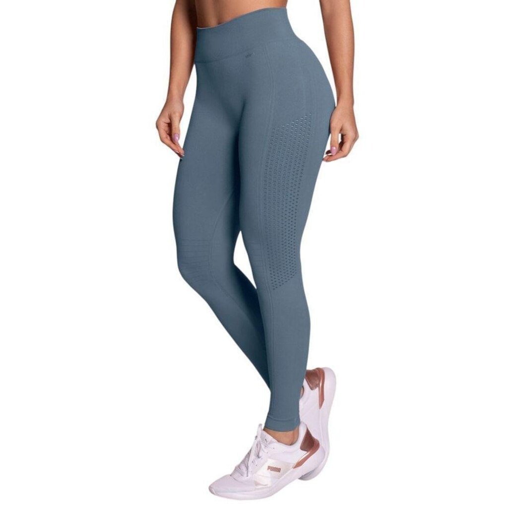 Calça Legging Selene Sem Costura Feminina - Cinza G