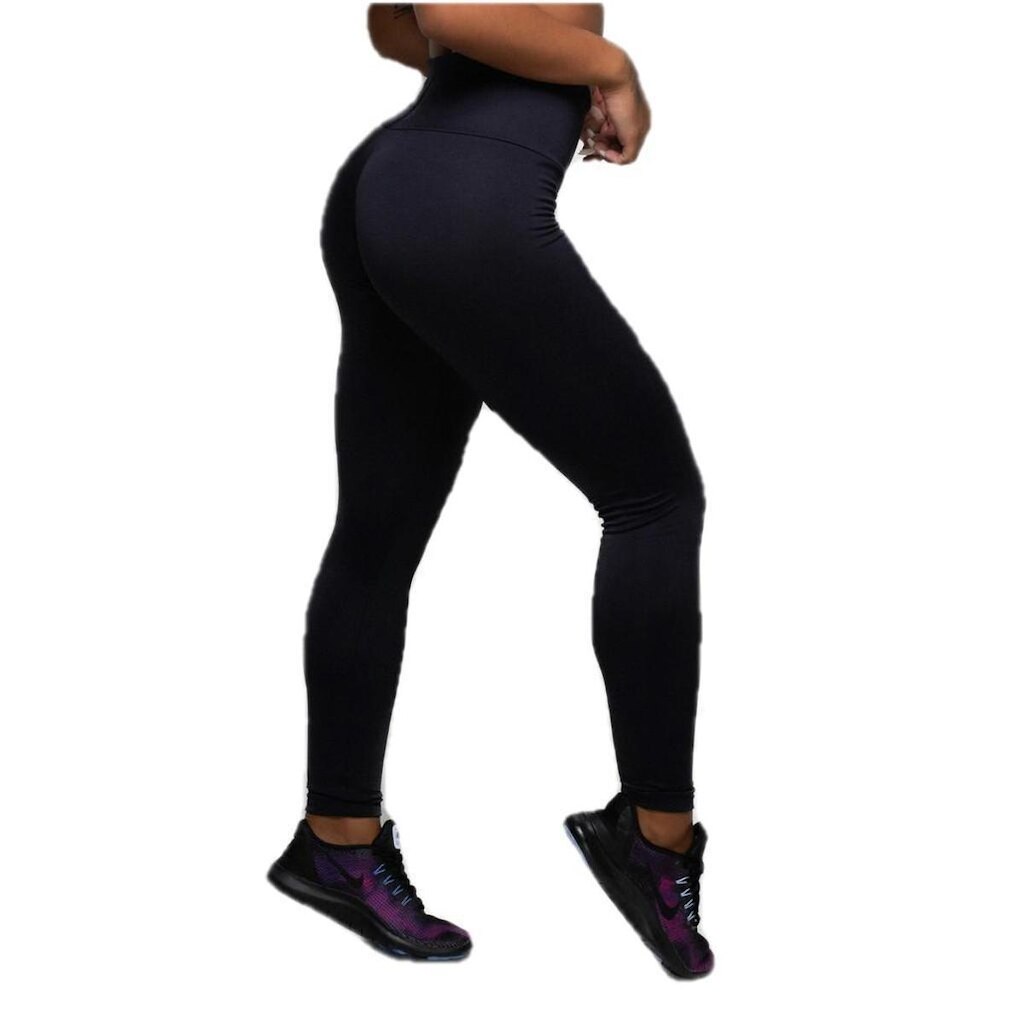 Calça legging suplex preta academia caminhada