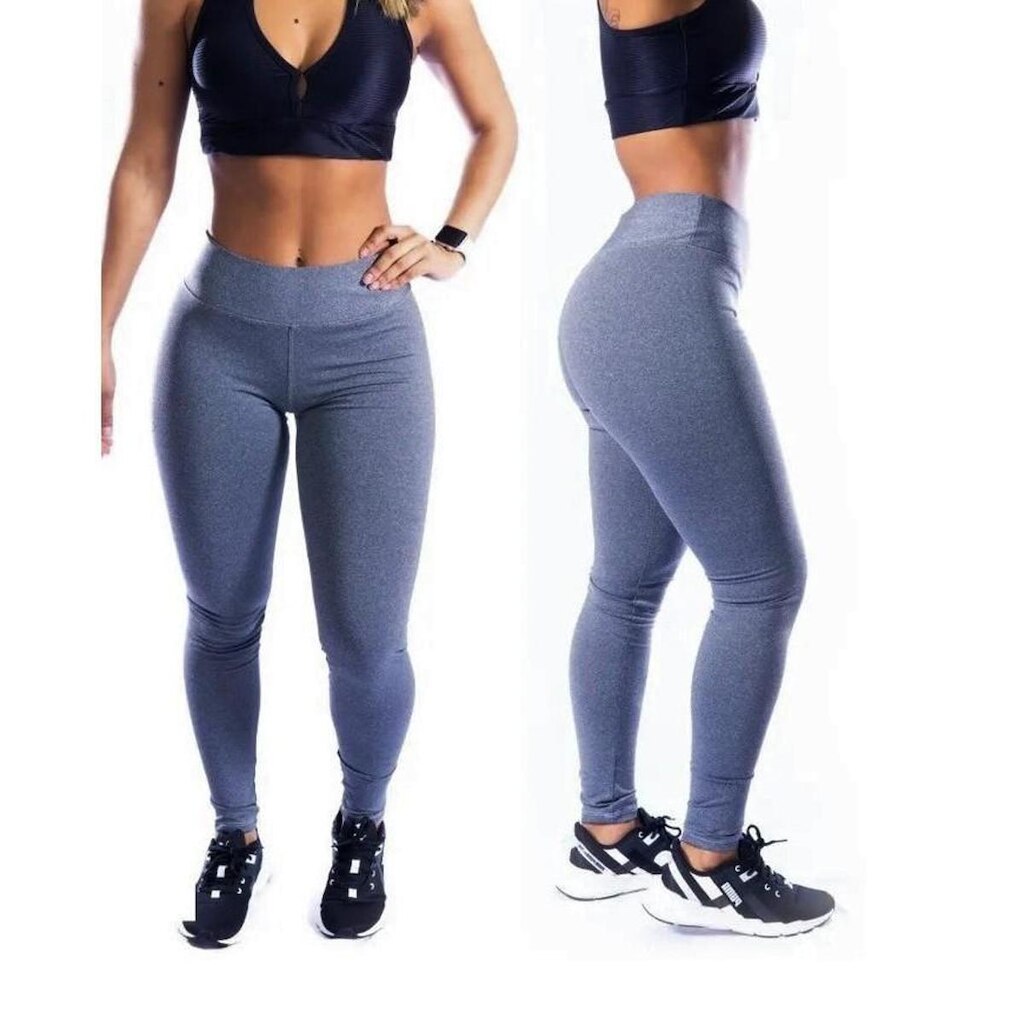 Calça legging suplex preta academia caminhada