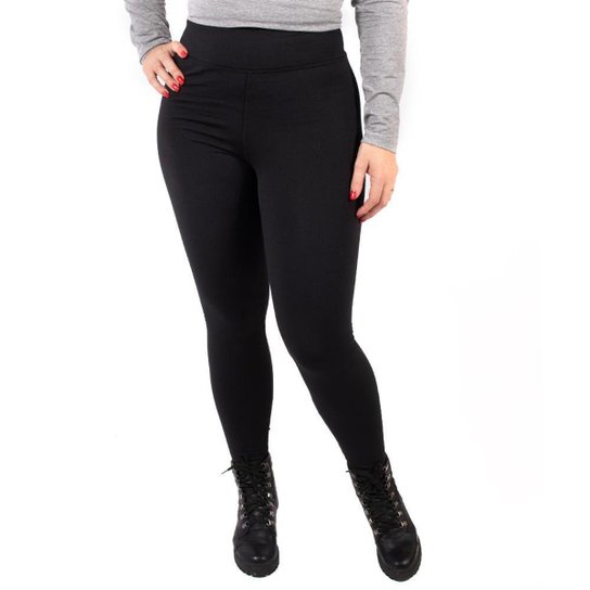 Calça Legging Térmica Feminina Pelúcia Cintura Alta Conforto - Preto Menor preço em Calça Legging Térmica Feminina Pelúcia Cintura Alta Conforto - Preto