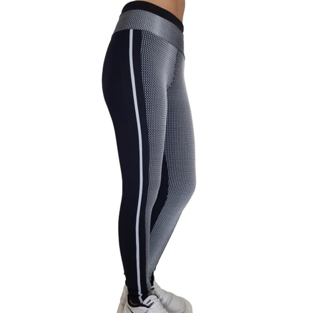 Calça Legging Texturizada em Gel Faixa Lateral