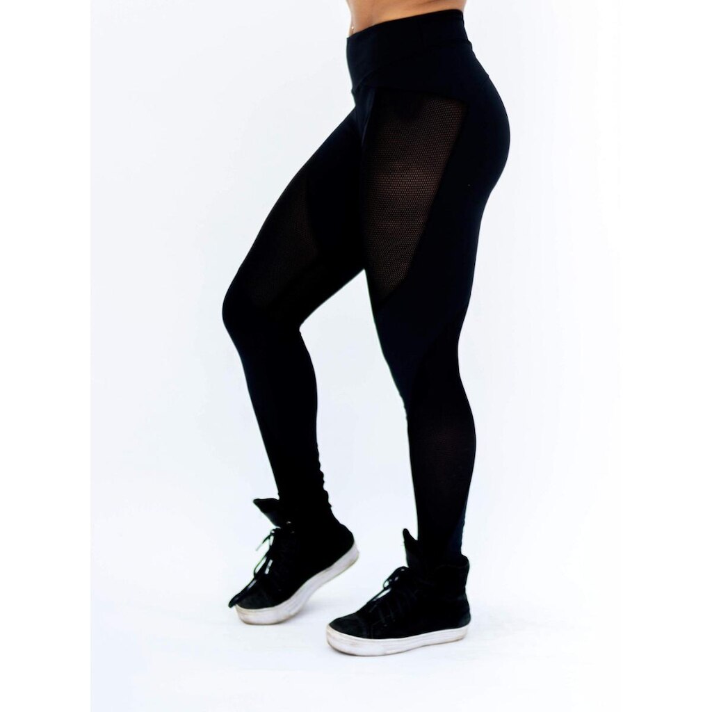 Calça Legging Transparency - Preto - Suplex preto - G