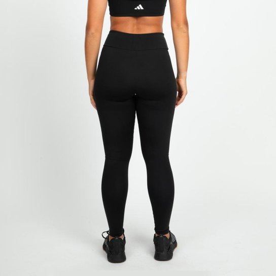 Calça Legging Treino De Poliamida Adidas
