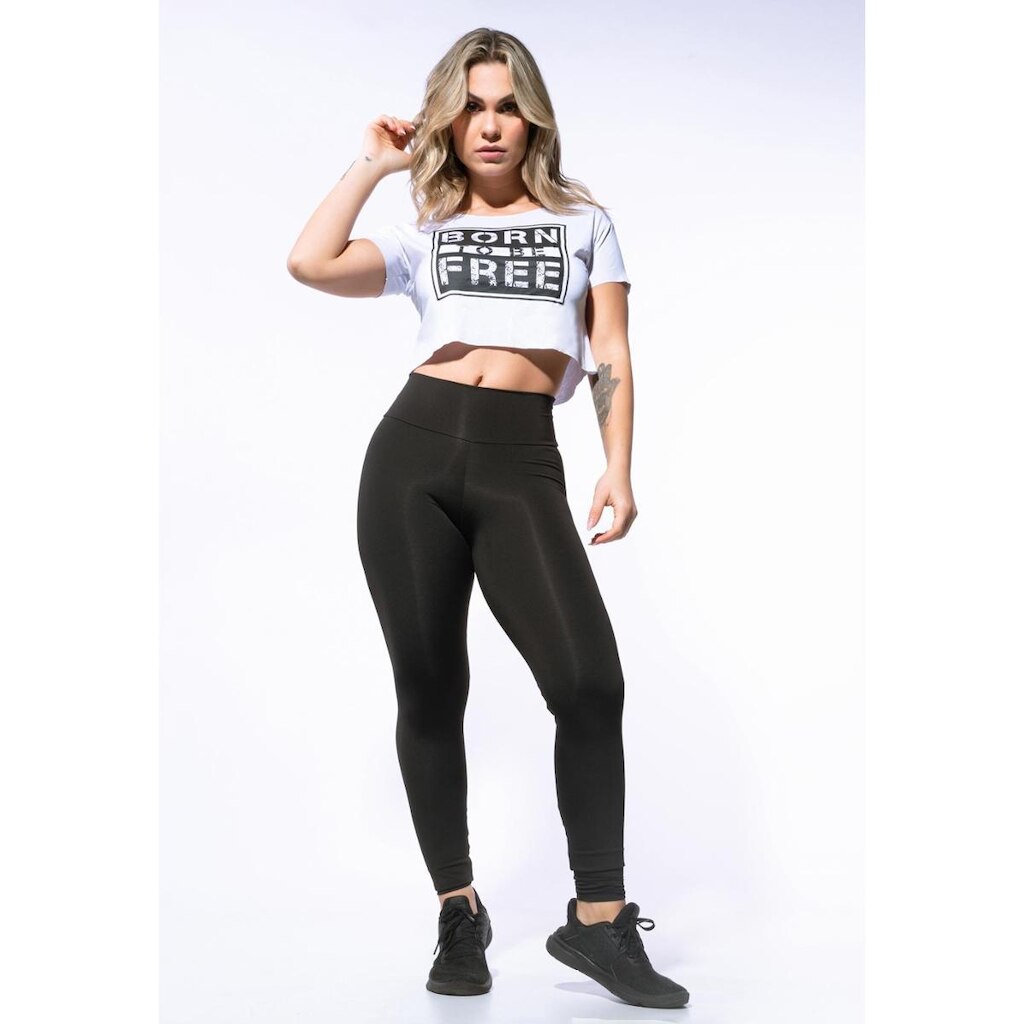 Calça Legging Warfit Cós Alto Preta
