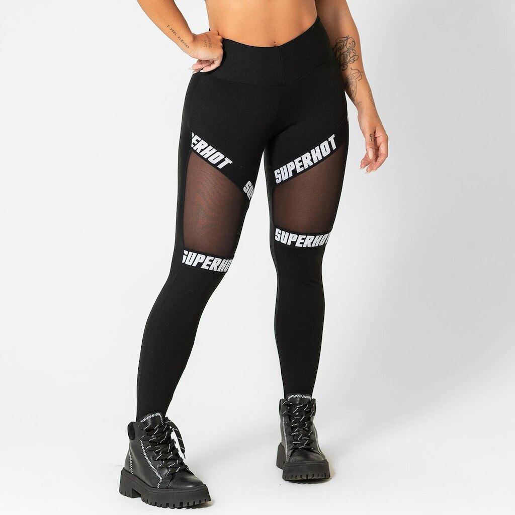 Calça Levanta Bumbum Suplex e Cirre Preta
