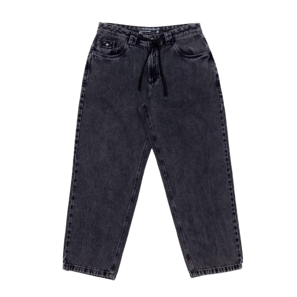 Calça Lrg Jeans Robust Black Baggy Preto