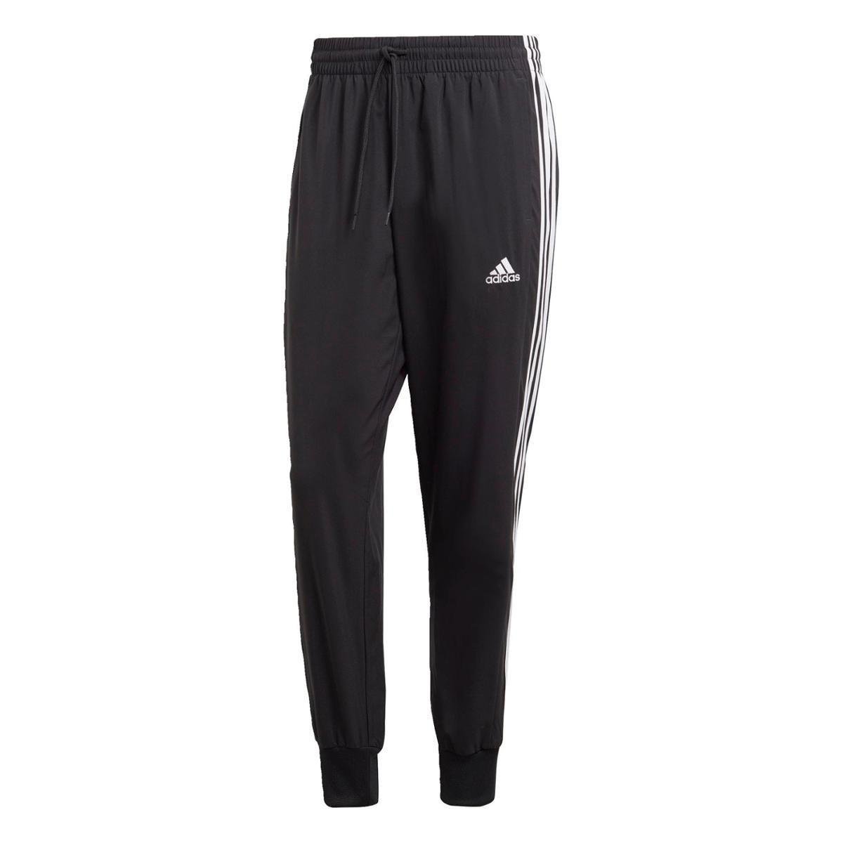 Calça Malha Barra Afunilada AEROREADY Essentials 3-Stripes Adidas Menor preço em Calça Malha Barra Afunilada AEROREADY Essentials 3-Stripes Adidas