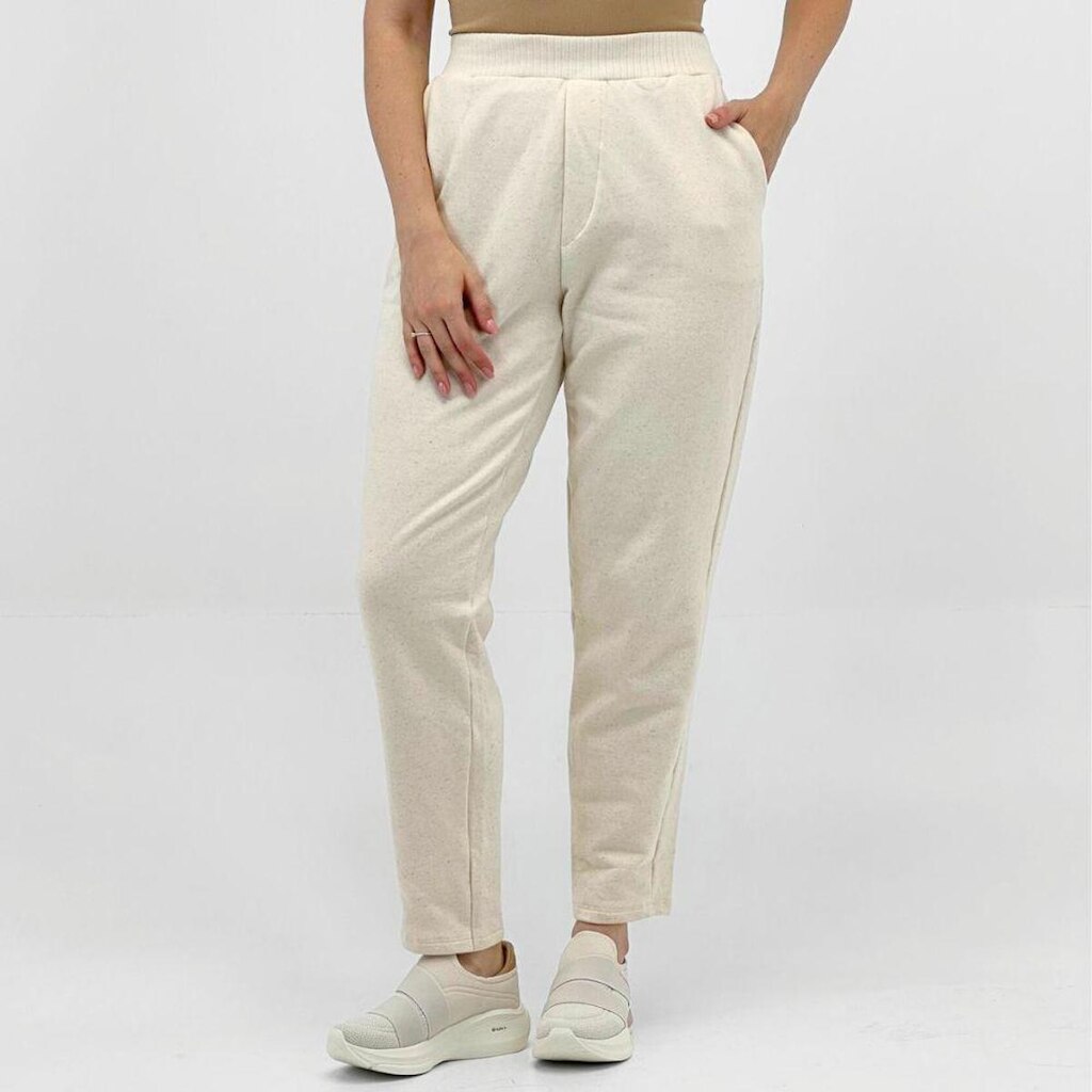 Calça Malwee Mom de Moletom Feminina