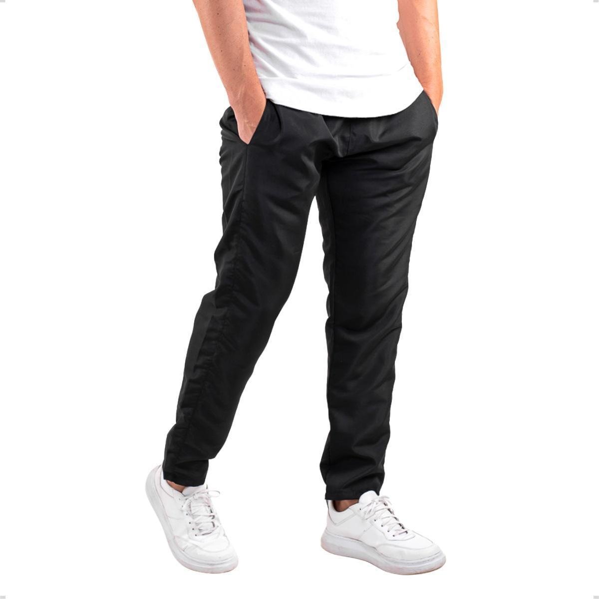 Calça Masculina Academia Treino Tactel com Bolsos Laterais - Preto - G Menor preço em Calça Masculina Academia Treino Tactel com Bolsos Laterais - Preto - G