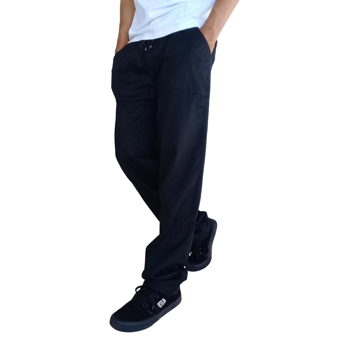Calça Masculina Brim Reta Skate Bomber Menor preço em Calça Masculina Brim Reta Skate Bomber