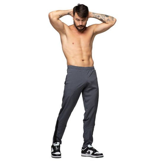 Calça Masculina Com Bolso Esportiva Tactel Frishop Adulto Cinza