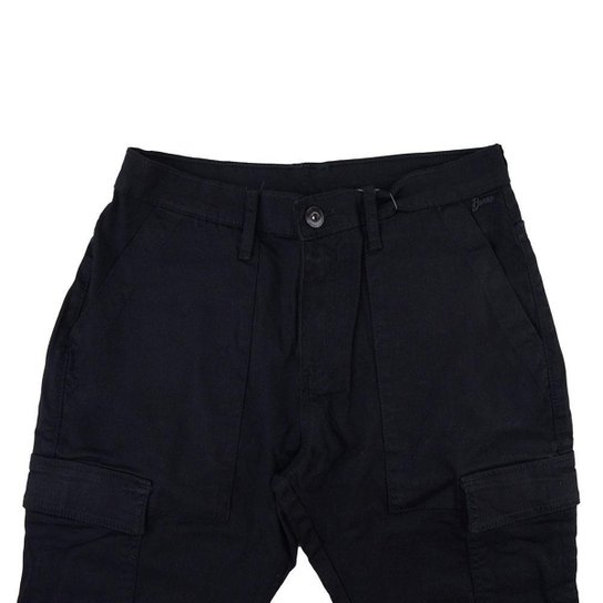 Calça Masculina Dixie Sarja Cargo Preta - 19620