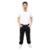 Calça Masculina em Brim cós 1/2 Elástico - Preto