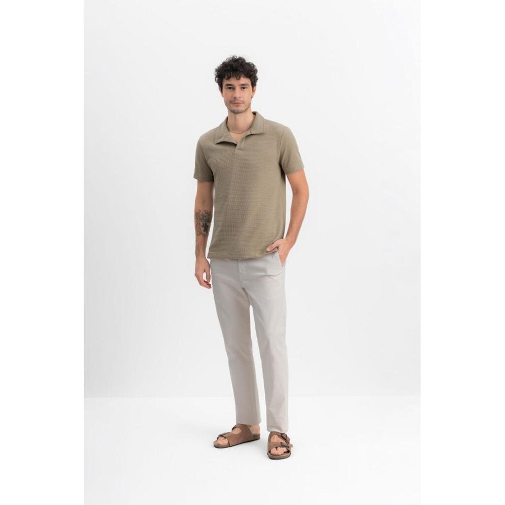 Calça Masculina Em Sarja Essendi Cinza Claro
