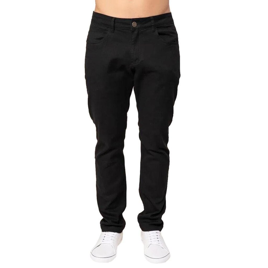 Calça Masculina Freesurf Sarja Five Slim Preta - 110802