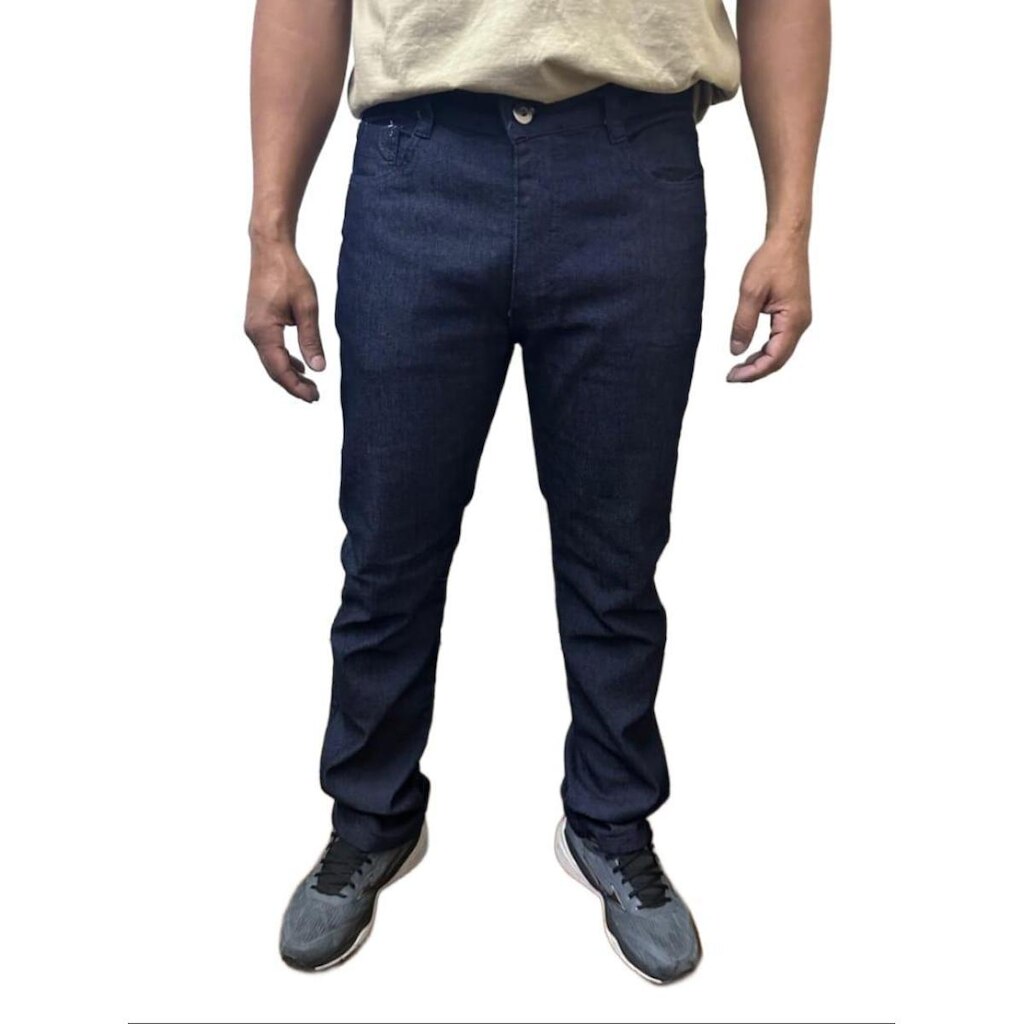 Calça Masculina Jeans Stretch Trabalho Uniforme Básica