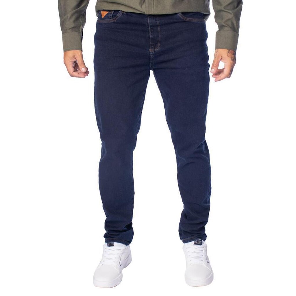 Calça Masculina Max Denim Slim Marinho