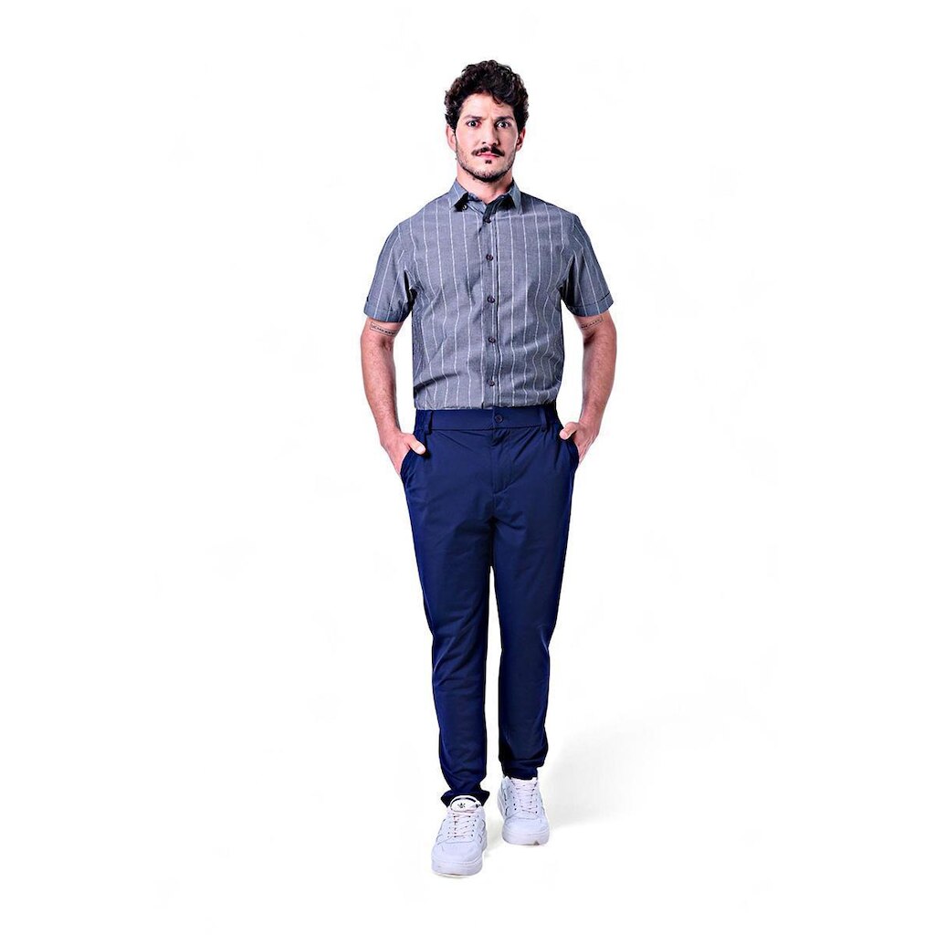Calça Masculina Poliamida Elástico Lateral