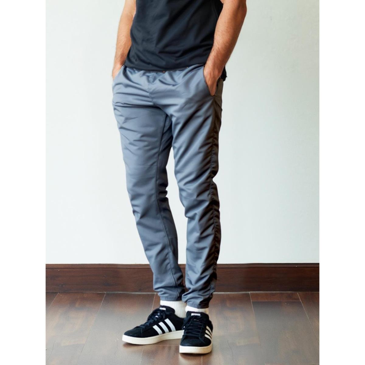 Calça Masculina Popular Academia Treino Tactel com Bolsos Laterais