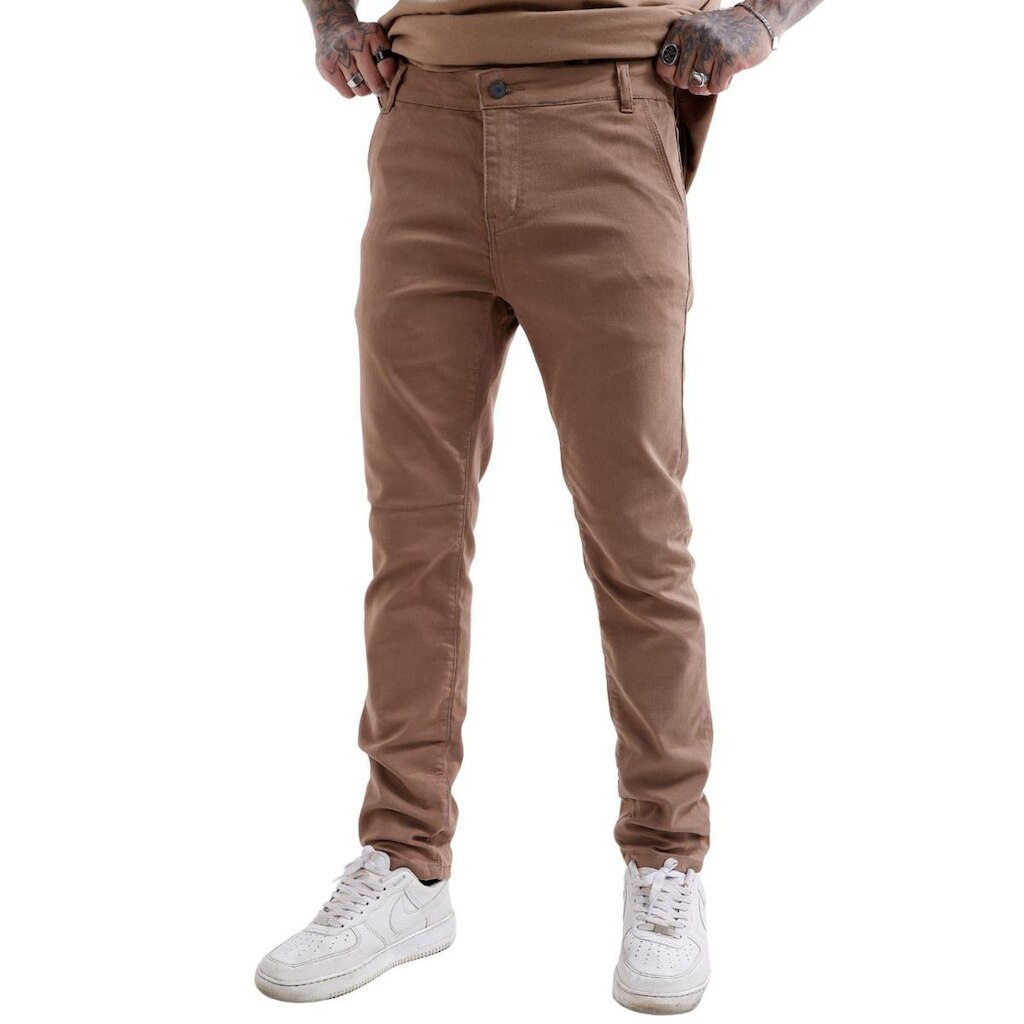 Calça Masculina Preta De Sarja Com Lycra Koenig