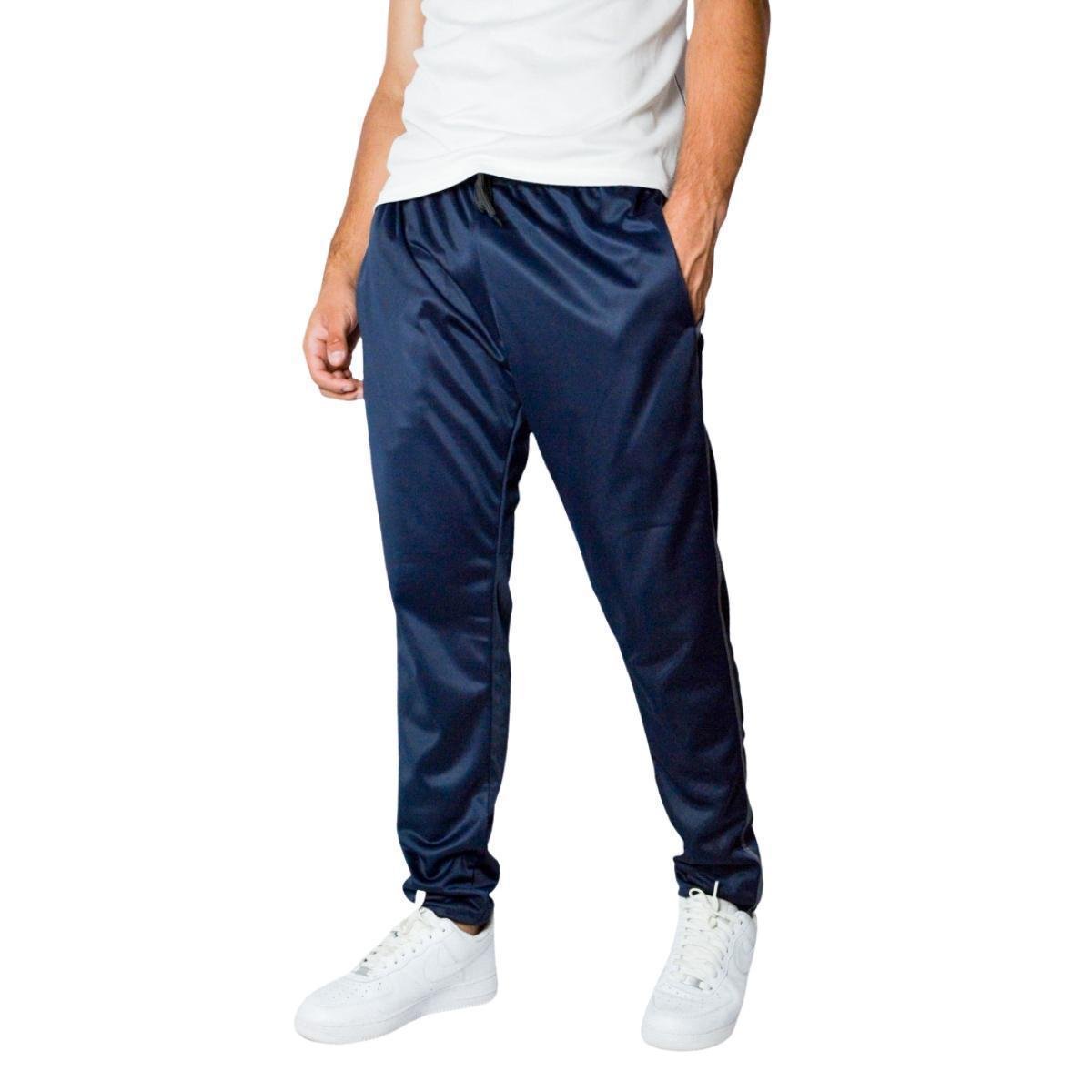 Calça Masculina Skinny Com Listras Helanca Flanelada Esporte Treino