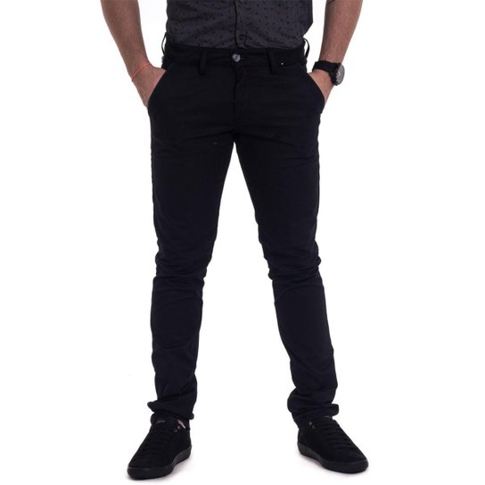 Calça Masculina Social Slim M. Pollo - Preto Menor preço em Calça Masculina Social Slim M. Pollo - Preto