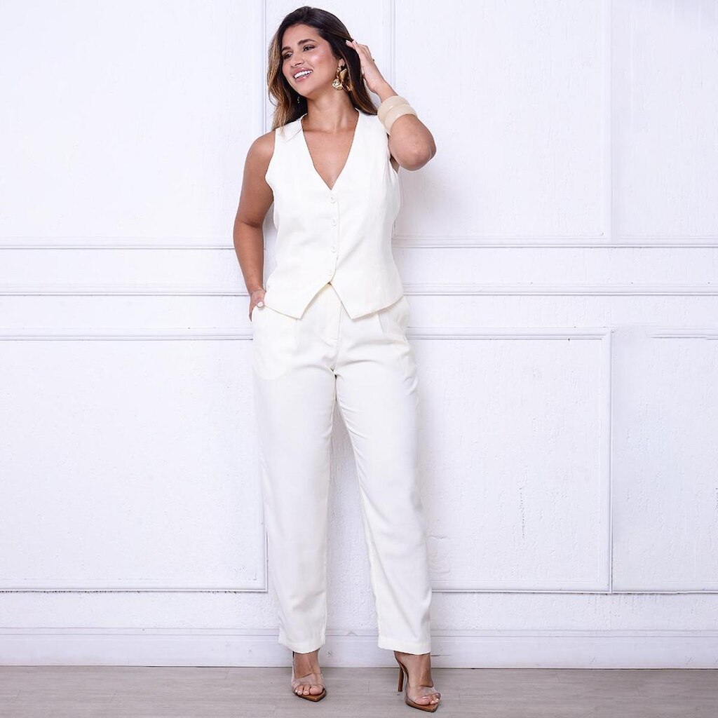 Calça Mirela BBonnie – Alfaiataria Sensorial com Cinto Off