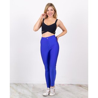 Calça Miss Misses Legging com Bolso Azul Escuro - M