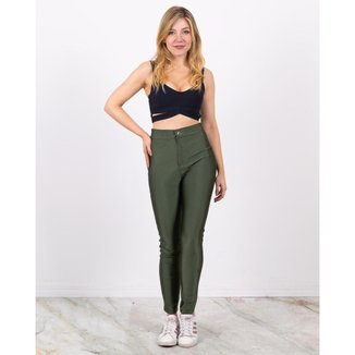 Calça Miss Misses Liso Legging com Bolso Verde - G