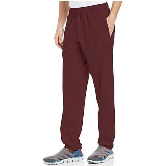 Menor preço em Calça Moletom Básica Masculina Slim Esportes Academia Casa - Vinho - M - Homem - Vinho