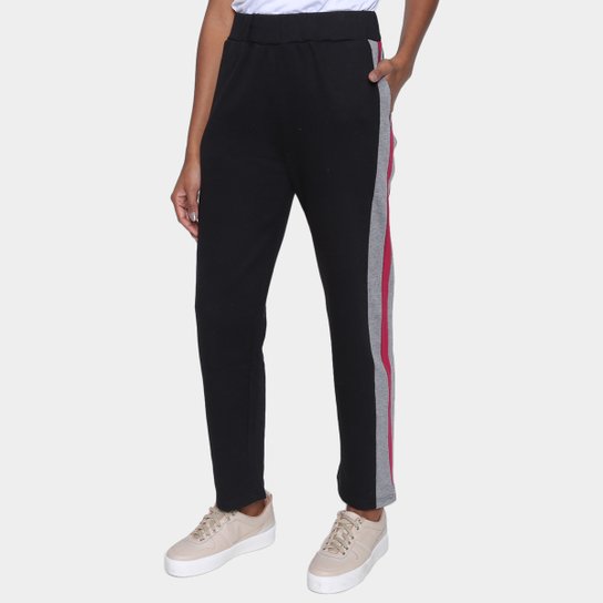 Calça Moletom Burn Striped Feminina - Preto é ruim? Calça Moletom Burn Striped Feminina - Preto é boa?