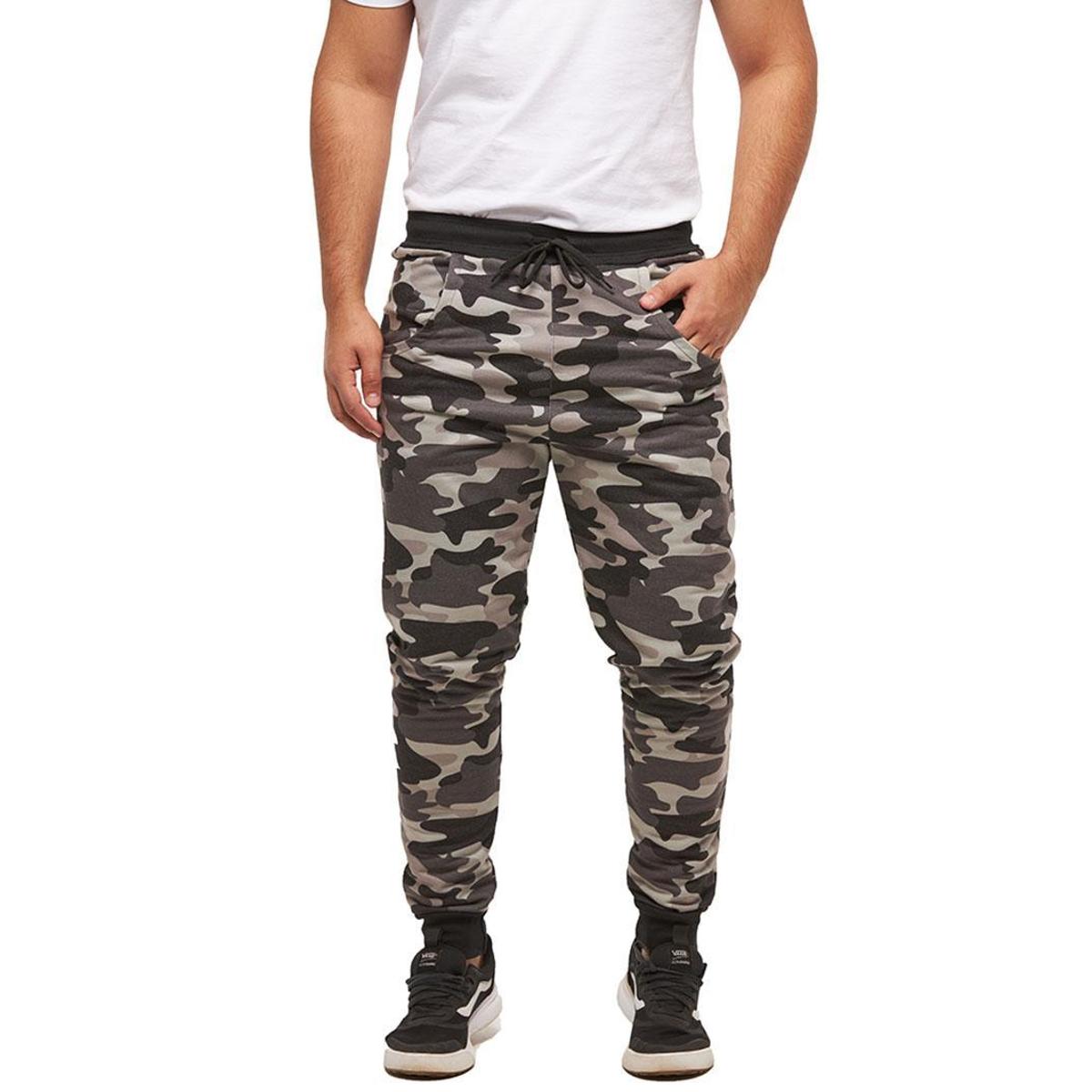 CALÇA MOLETOM CAMUFLADO SKINNY SLIM SPORT