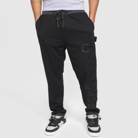 Calça Moletom Ecko Logo Masculina - Preto Menor preço em Calça Moletom Ecko Logo Masculina - Preto