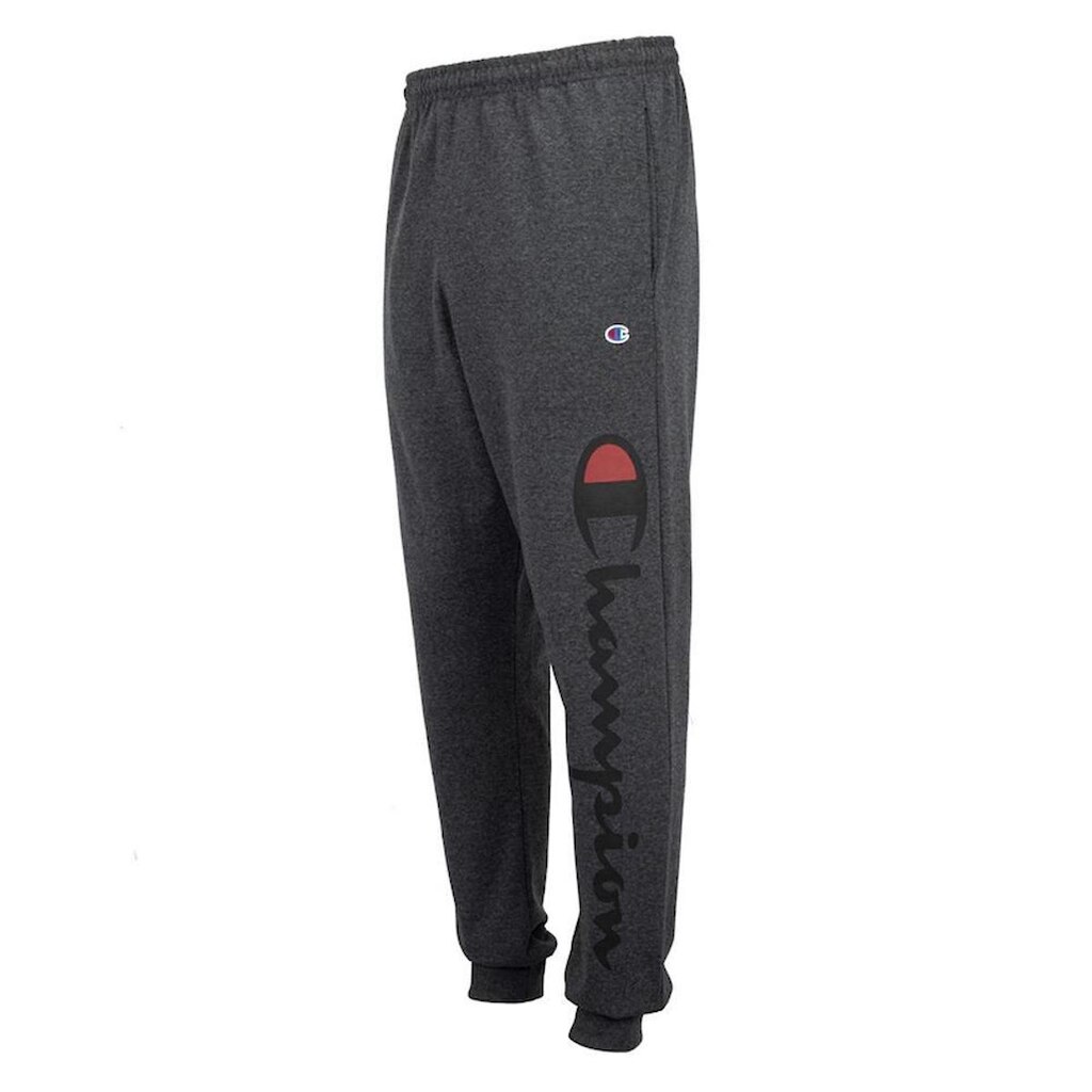 Calça Moletom Felpado Champion Script Vertical Cinza Escuro