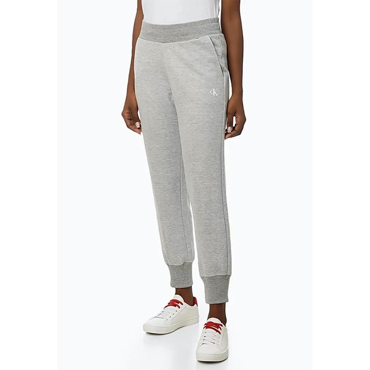 Calça Moletom Feminina Calvin Klein Jeans Básica Mescla