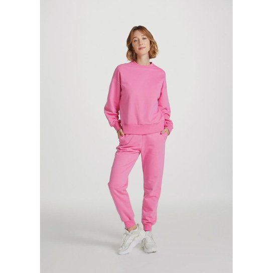 Calça Moletom Feminina Hering - Rosa Menor preço em Calça Moletom Feminina Hering - Rosa