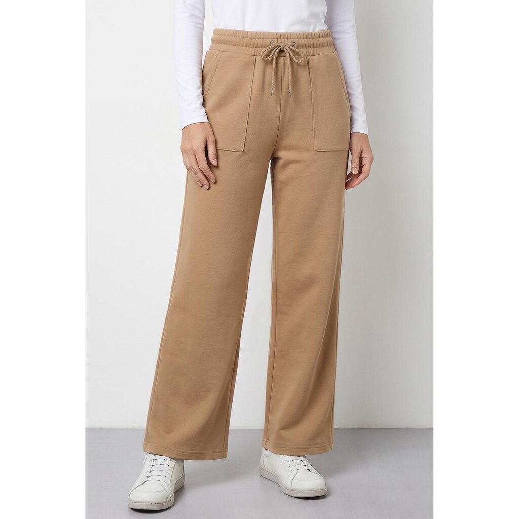 Calça moletom feminina reta com bolsos 61373