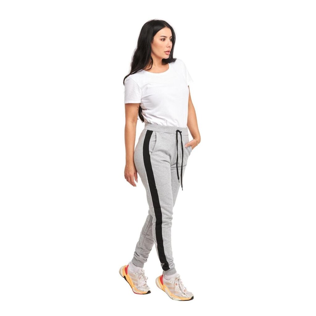CALÇA MOLETOM FEMININO SLIM JOGGER LISTRA