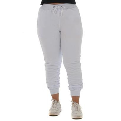 Calça Moletom Flanelada Feminina Conforto Quentinha - Branco | Netshoes