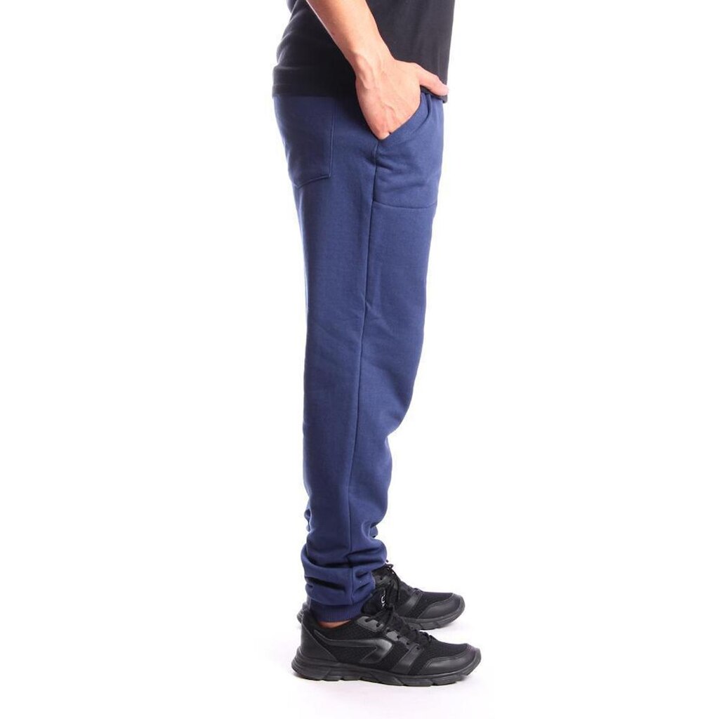 Calça Moletom Flanelada Masculina Com Punho