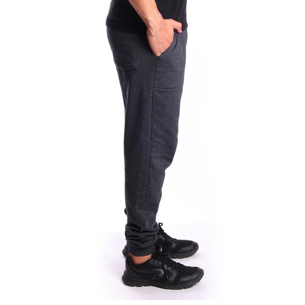 Calça Moletom Flanelada Masculina Com Punho