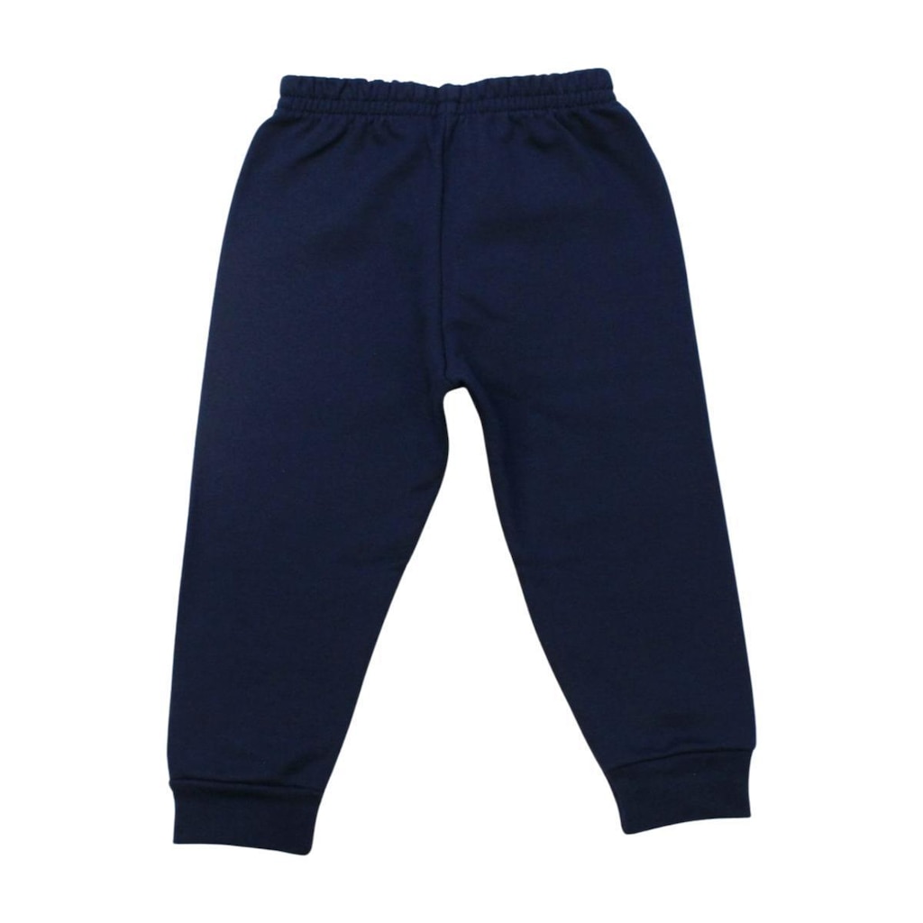 Calça Moletom Infantil Flanelada Lisa com Punho 1 ao 3 Kyly