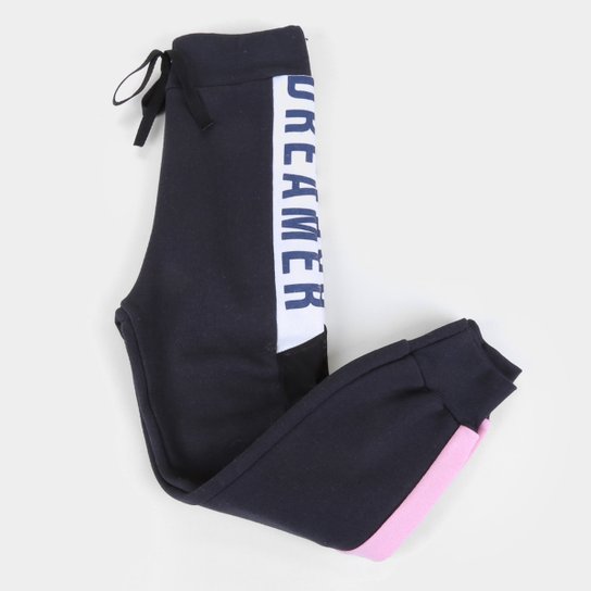 Calça Moletom Infantil For Girl Com Recortes Detalhe Tule Feminina - Preto Menor preço em Calça Moletom Infantil For Girl Com Recortes Detalhe Tule Feminina - Preto