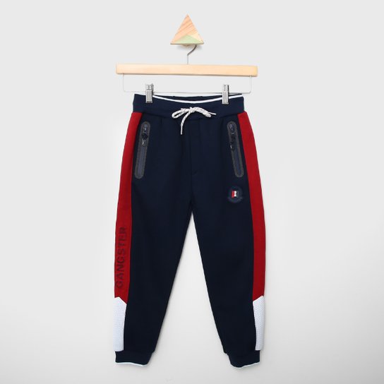 Calça Moletom Infantil Gangster Menino Azul Netshoes