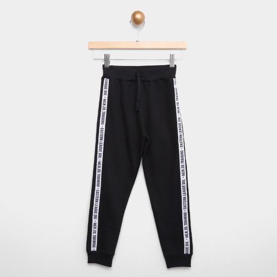 Calça Moletom Infantil Milon The Urban Masculina - Preto Menor preço em Calça Moletom Infantil Milon The Urban Masculina - Preto