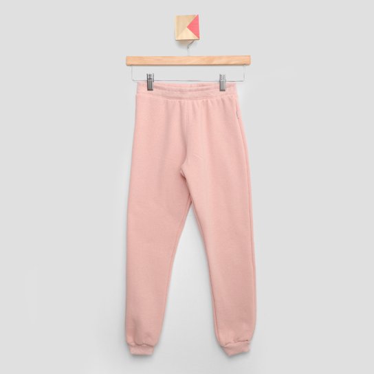 Calça Moletom Infantil Nicoboco Marietas Feminina - Rosa Menor preço em Calça Moletom Infantil Nicoboco Marietas Feminina - Rosa