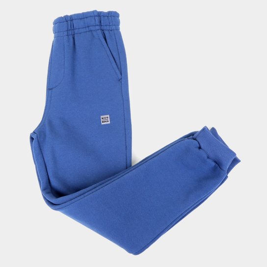 Calça Moletom Infantil Nicoboco Riraphy Masculina - Azul Menor preço em Calça Moletom Infantil Nicoboco Riraphy Masculina - Azul