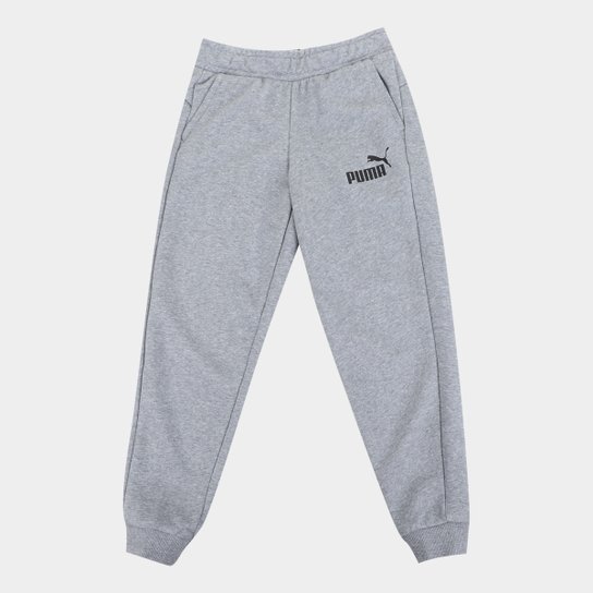Calça Moletom Infantil Puma Essentials Masculina Cinza Netshoes